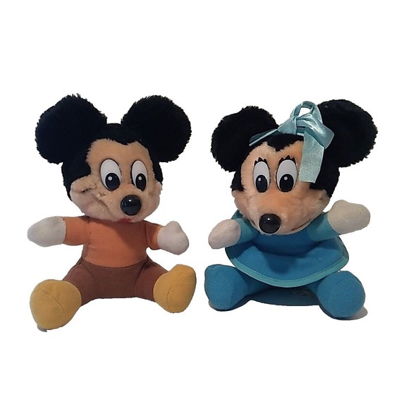 Vintage 1984 Walt Disney Mickey's Christmas Carol Plush Mickey & Minnie Mouse - Picture 4 of 8